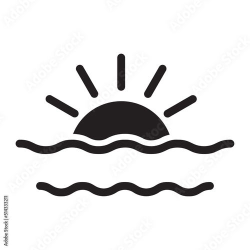 Sunset glyph icon