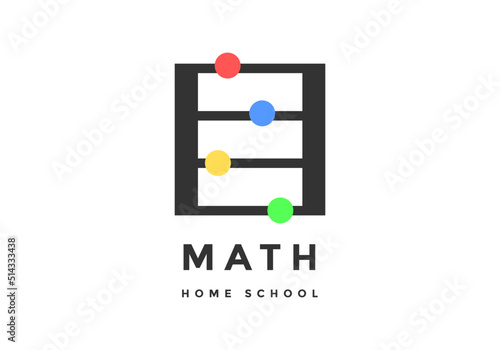 Abacus logo, suitable for library, and home school.