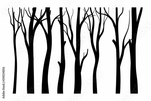 Jungle wood without leaves vector individual element collections