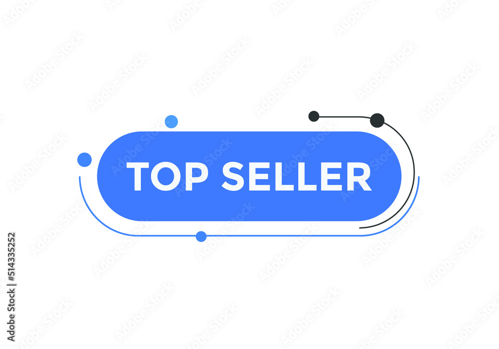 Top seller banner Recommendation sign. Flat Design element. top seller sale label
