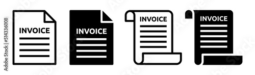 Invoice document letter icon vector illustration.