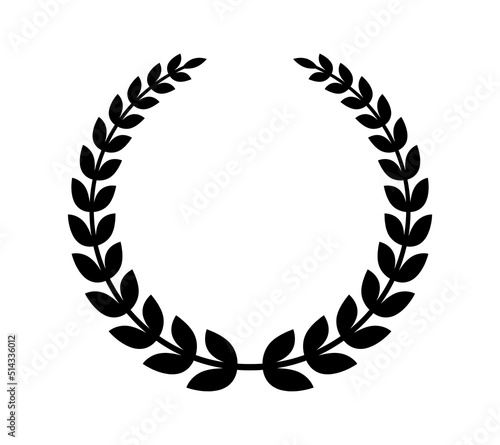 Laurel wreath icon vector illustration. Award, honor and victory concept.