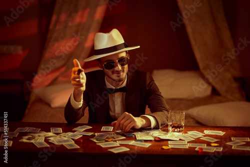 gambler playing poker