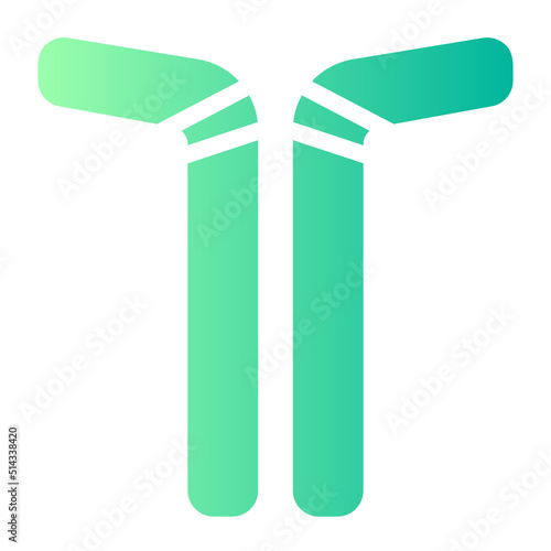 drinking straw gradient icon