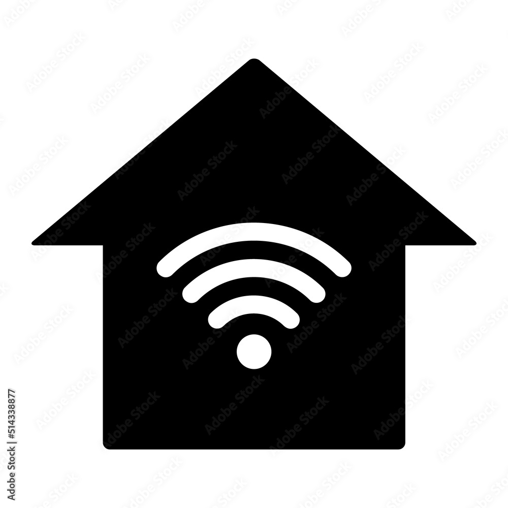 Smart home or connected home flat vector icon for apps and websites Smart home or connected home flat vector icon for apps and websites