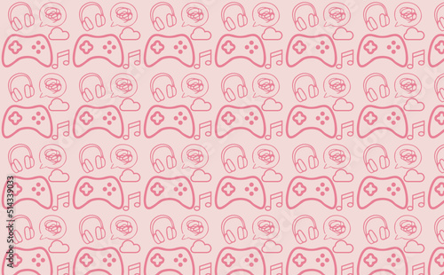 Pink gamer wallpaper, gift wrap for gamers