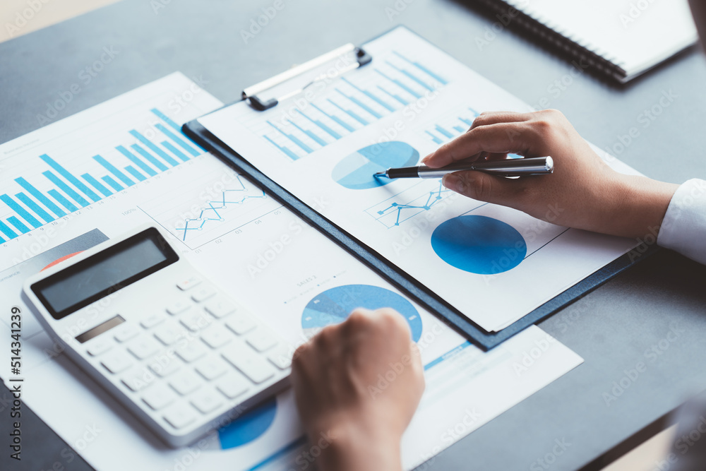 Data Analysis for Business and Finance Concept. Businessman Accounting Calculating Cost Economic Financial data. Data Analysis for Business and Finance Concept. Businessman Accounting Calculating Cost Economic Financial data.