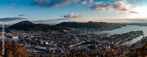 view from the top of the mountain in Norway