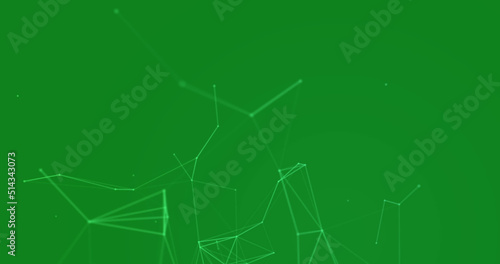 Network of connections against green background