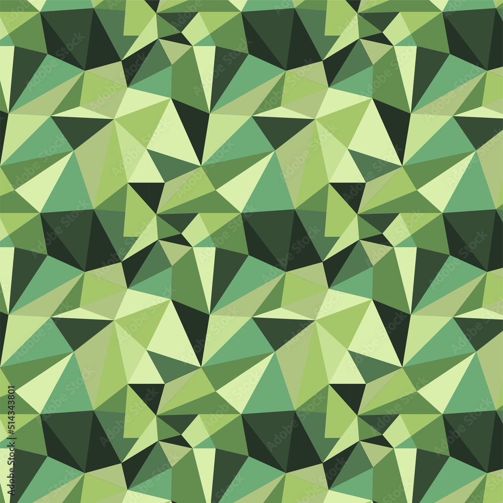 Green triangles background