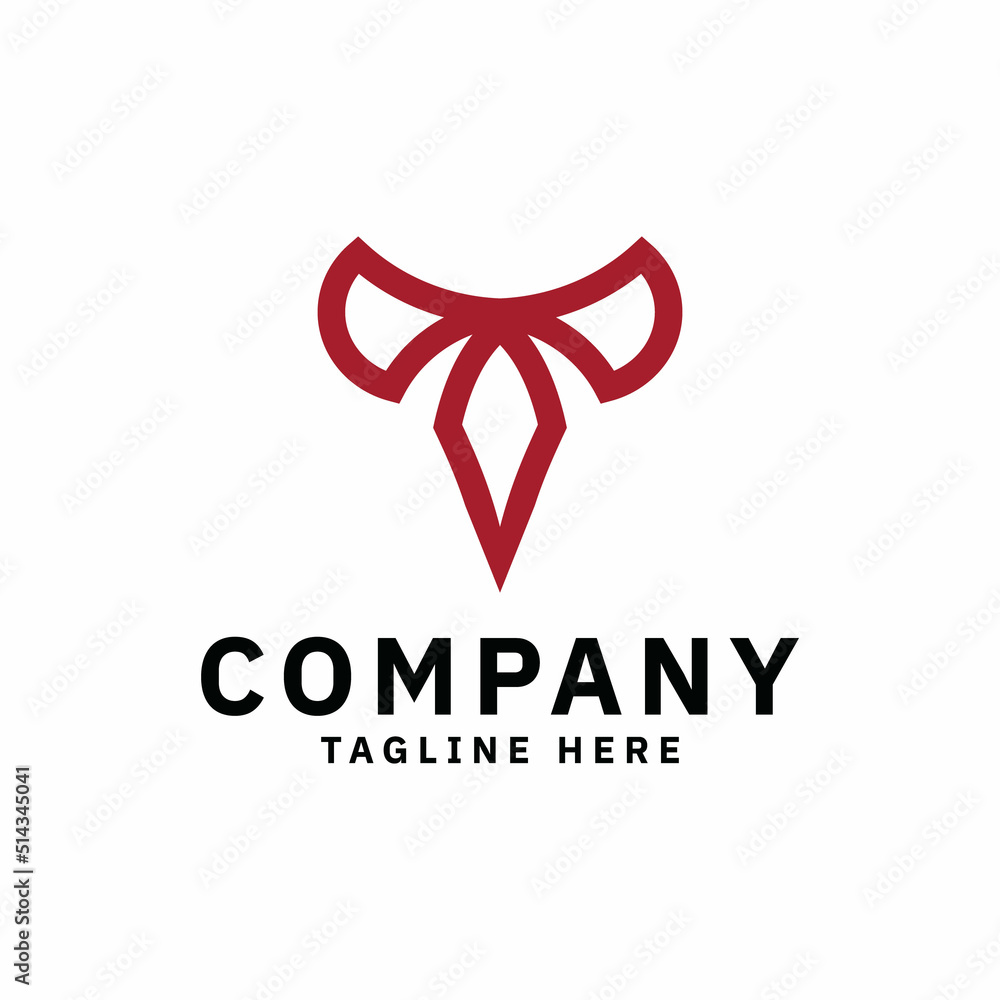 letter T abstract business logo design