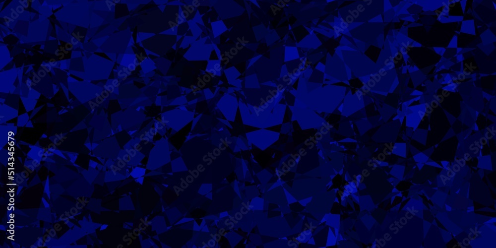 Dark BLUE vector texture with random triangles. Dark BLUE vector texture with random triangles.