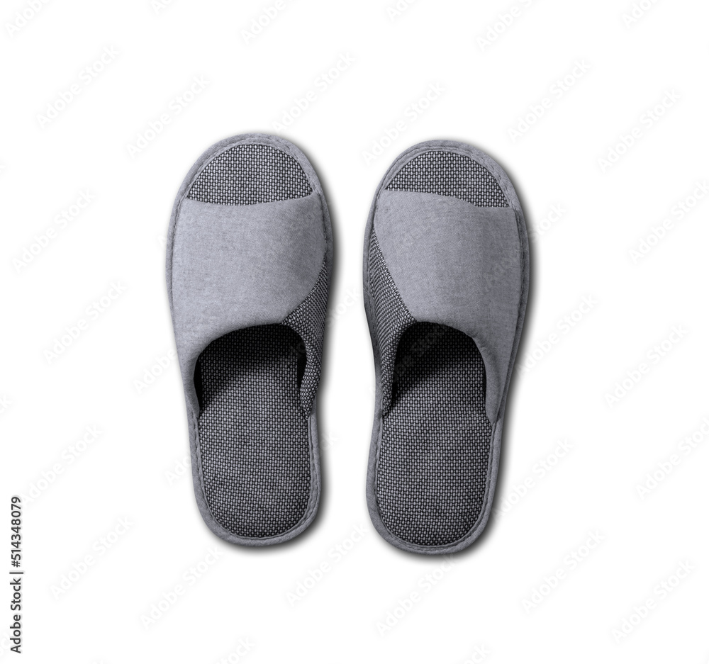 Pair of Soft Home Slippers Template for Mockup. File with Clipping Path. Pair of Soft Home Slippers Template for Mockup. File with Clipping Path.