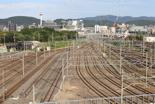 京都梅小路京都西駅付近の線路