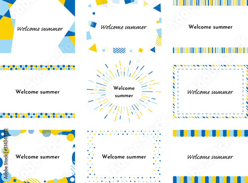 夏に使いやすい９種類のフレームセット	