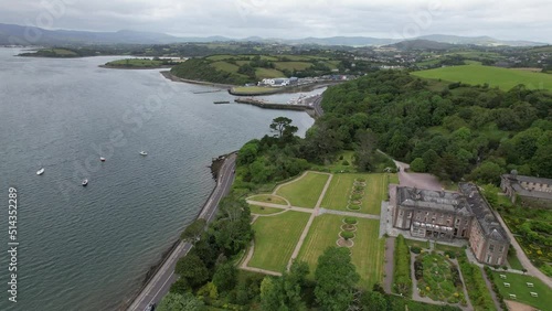 Bantry House and gardens south west County Cork, Ireland high aerial drone view photo