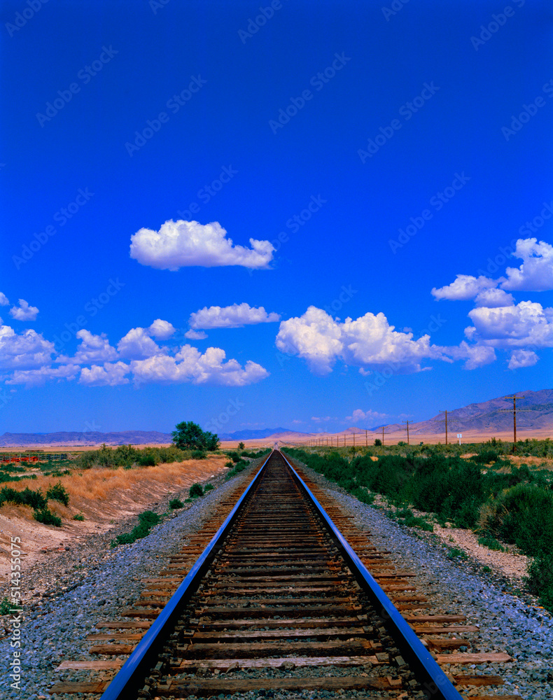 Fototapeta premium まっすぐな線路