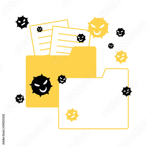 Computer virus hidden in folders.