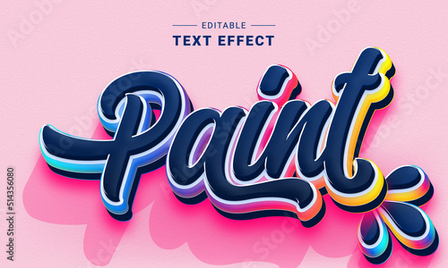 Editable 3D Trendy Lettering Text Effect
