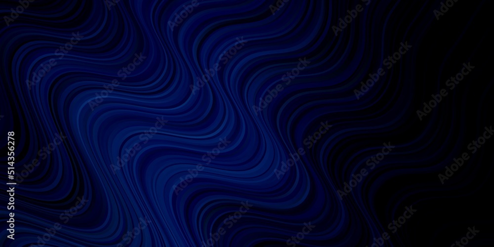 Dark BLUE vector backdrop with bent lines. Dark BLUE vector backdrop with bent lines.