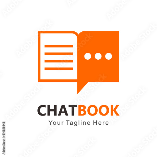 book chat vector logo