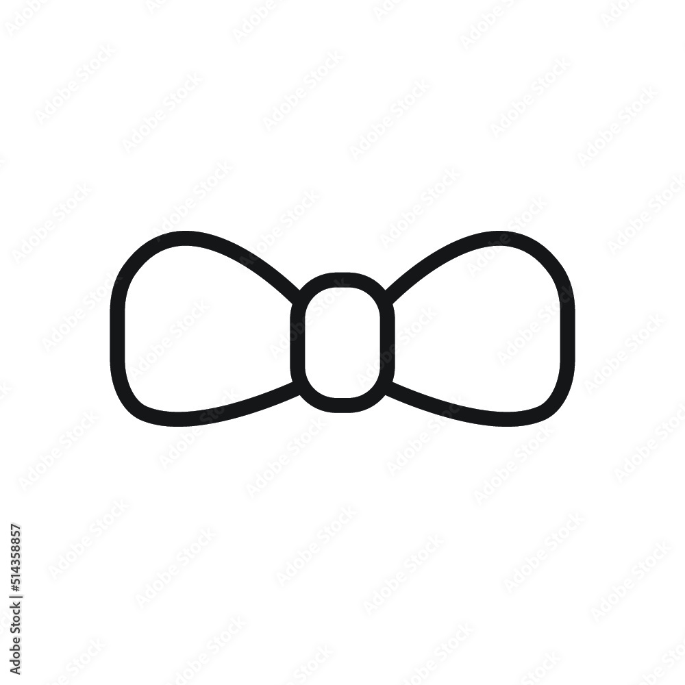 Fototapeta premium Isolated wear icon line symbol on clean background. bow tie element in trendy style