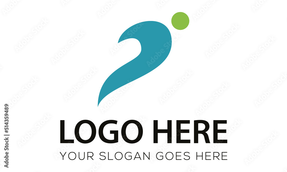Green Color Abstract Flow Initial Letter P Logo Design Green Color Abstract Flow Initial Letter P Logo Design
