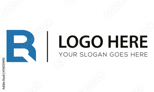 Blue Color Simple Shape Initial Letter B Logo Design