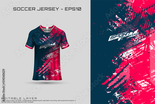 Front racing shirt design. Sports design for racing, cycling, jersey game vector	