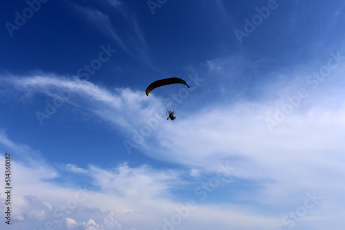 Paragliding over the Mediterranean Sea