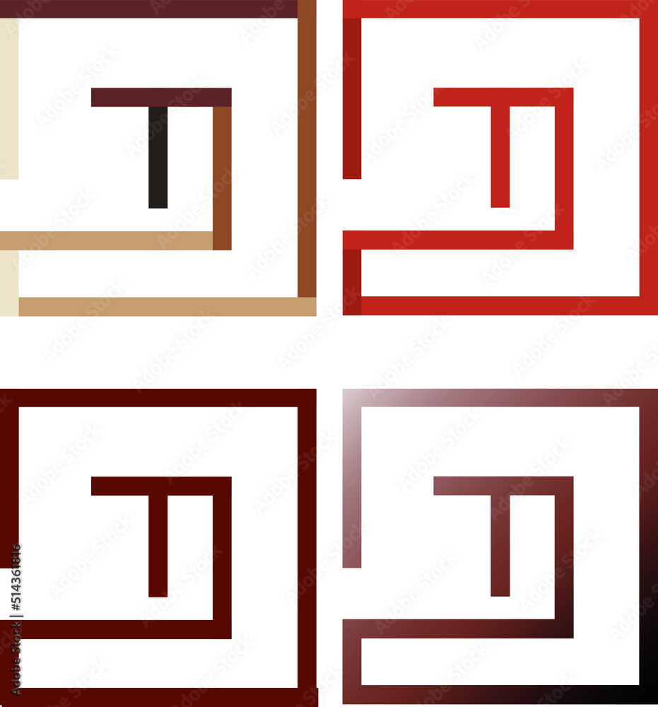 Vector D Logo para empresa, edición o cualquier uso. Vectores de color. Degradado, color plano, paleta de color Vector D Logo para empresa, edición o cualquier uso. Vectores de color. Degradado, color plano, paleta de color