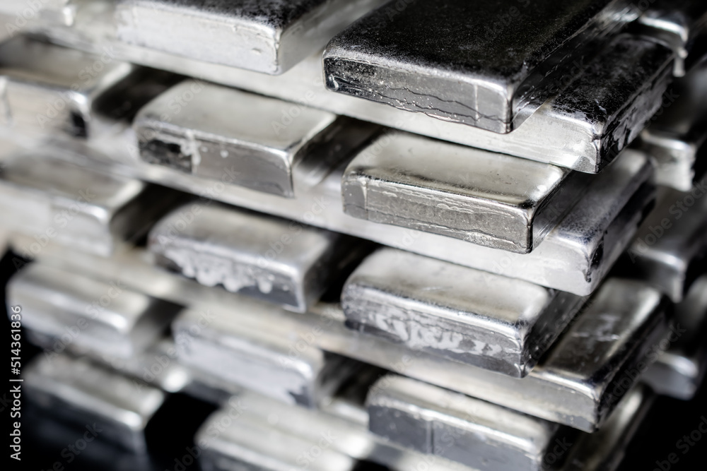 stacked silver bars, silver reserves, stocks stacked silver bars, silver reserves, stocks
