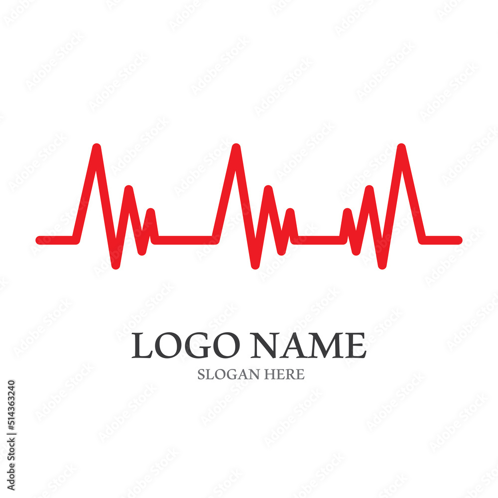 Heart beat logo or pulse line logo for medical medicine with modern vector illustration concept. Heart beat logo or pulse line logo for medical medicine with modern vector illustration concept.
