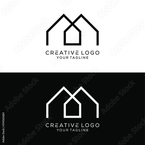 creative building construction logo design vector