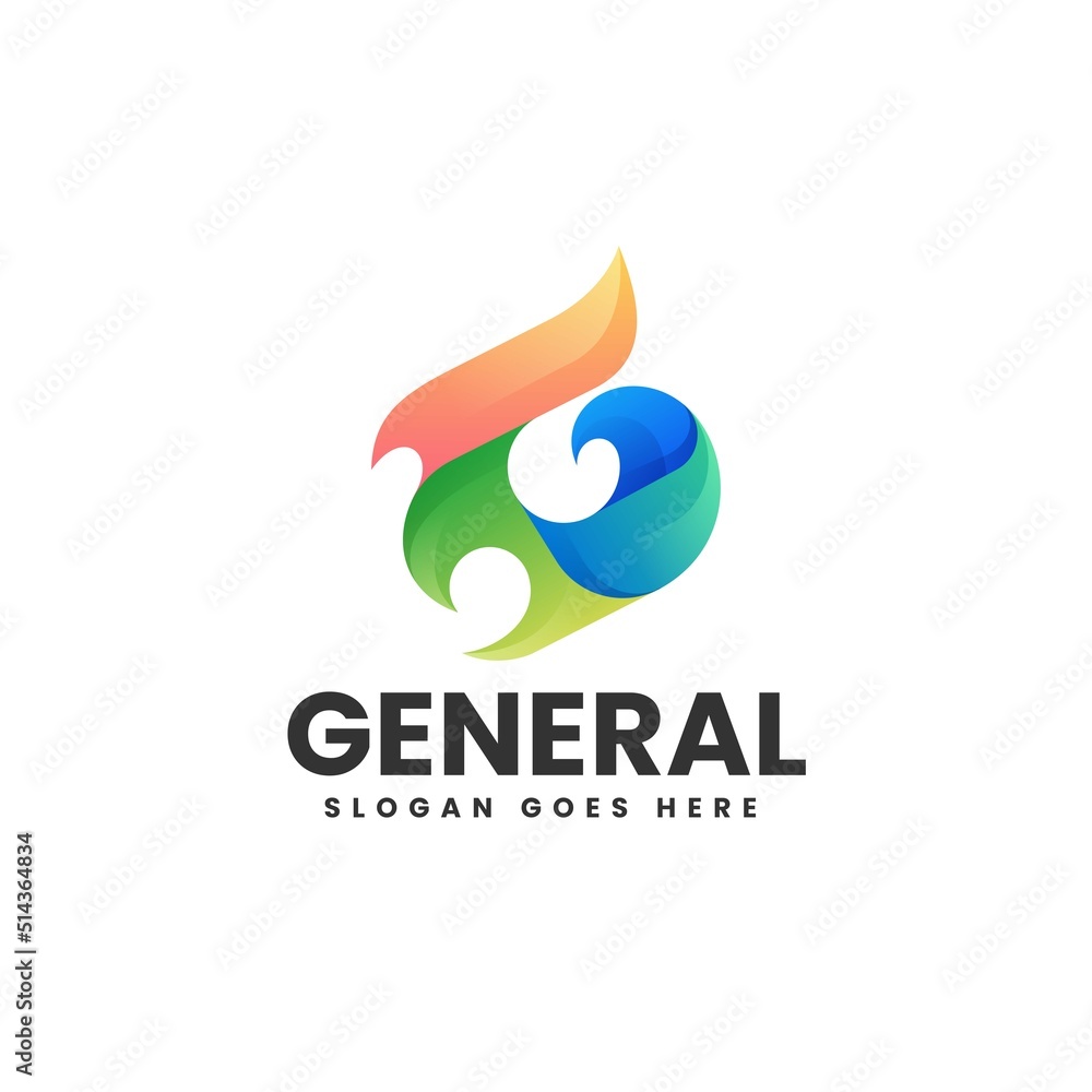 Obraz premium Vector Logo Illustration Letter G Gradient Colorful Style.