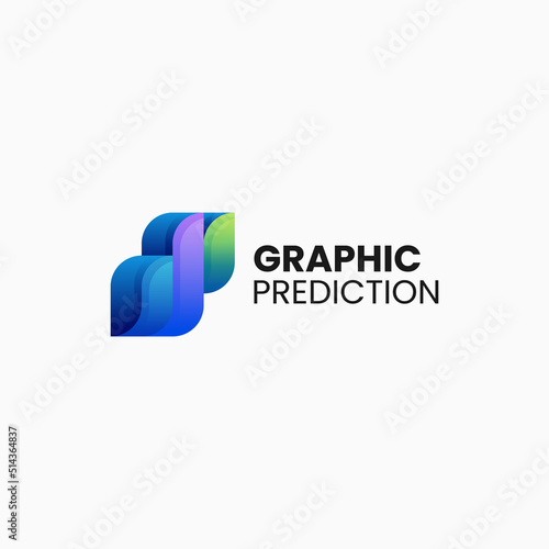 Vector Logo Illustration Abstract Gradient Colorful Style. photo