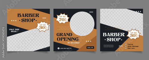 Template for barbershop  premium vector