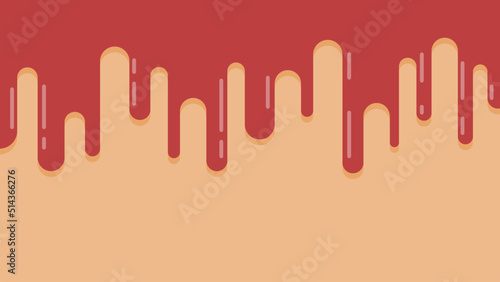 melted strawberry cream background flat design