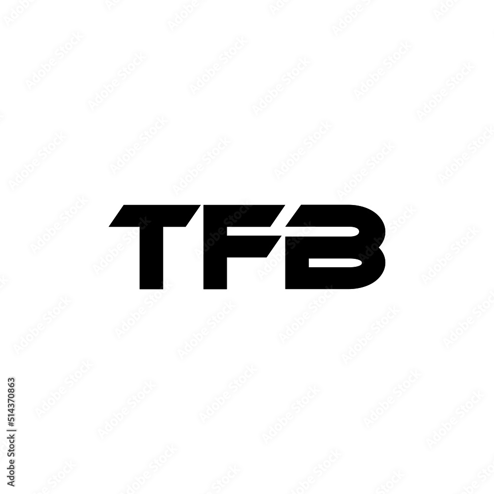 TFB letter logo design with white background in illustrator, vector
