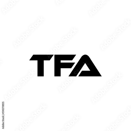 TFA letter logo design with white background in illustrator, vector logo modern alphabet font overlap style. calligraphy designs for logo, Poster, Invitation, etc.