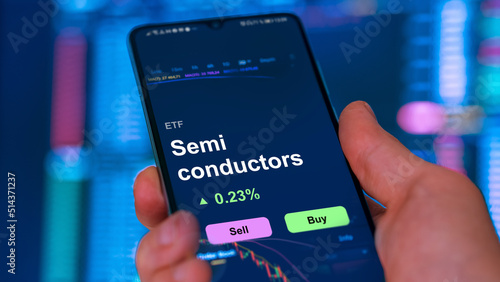 Invest in semiconductors ETF, an investor buys or sell a semi-conductors etf fund.