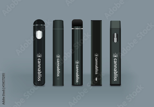 Vector Cannabis CBD or Delta 8 Vape Black Disposable Device