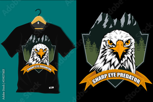 Sharp Eye Predator Retro T Shirt Design