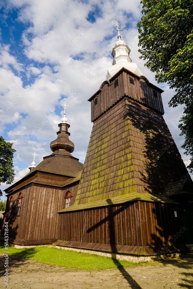 Church of Saint Michael the Archangel, Brunary, 17th century. UNESCO World Heritage Site, Carpathian Mountains, Lesser Poland Voivodeship, Poland