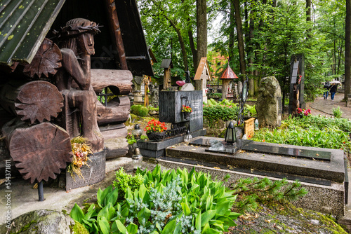 old cemetery, -Stary cmentarz-, Zakopane, Lesser Poland Voivodeship, Carpathian Mountains, Poland photo