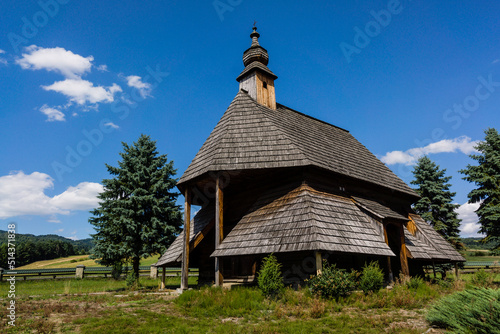 cemetery and chapel of Saint Sebastian,Maniowy , Lesser Poland Voivodeship, Carpathian Mountains, Poland