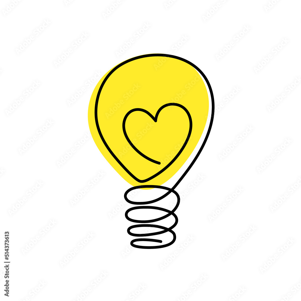 Light bulbs,one line art,hand drawn continuous contour.Sketch electric devices,idea concept.Sign of scientific discovery,insight.Decoration for banners,stories,posters.Editable stroke.Isolated.Vector