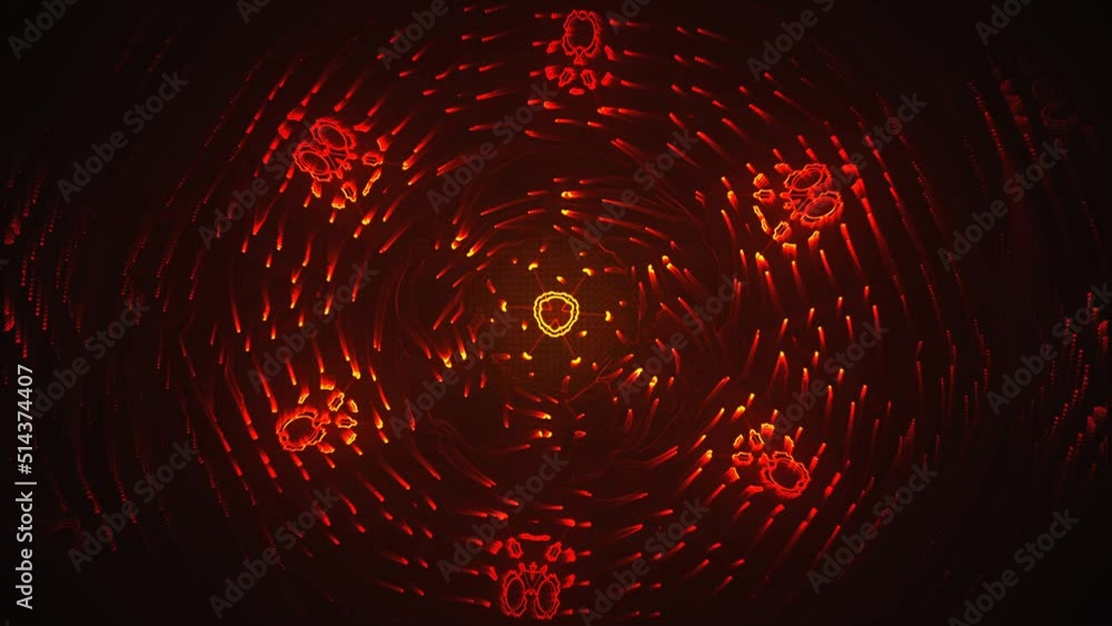 Kaleidoscope Red. Spinning, emitting smoke. Smoldering Kaleidoscope. Kaleidoscope Red. Spinning, emitting smoke. Smoldering Kaleidoscope.
