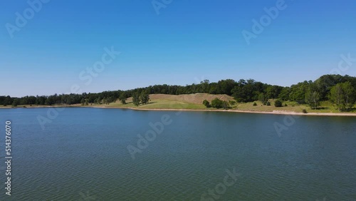 The lovely lake at Dune Harbor Park in the summer season. photo