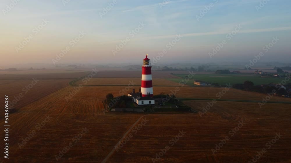 Lighthouse Coast Drone Parallax Golden Hour Lighthouse Coast Drone Parallax Golden Hour